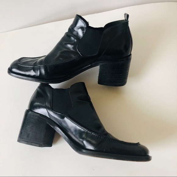 Via Spiga Neiman Marcus Patent Leather Booties Made in Italy #parisfashionweek - Picture 1 of 8
